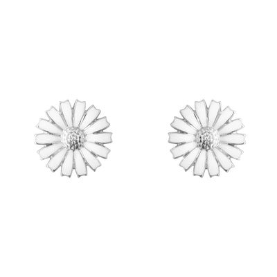 Georg Jensen Daisy Øreringe Rhodineret Sølv 11 mm.