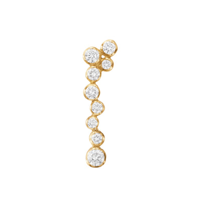 Georg Jensen Signature Diamonds Single Ørering 18 kt. Guld m. Brillanter