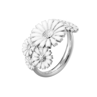 Georg Jensen Daisy Ring Rhodineret Sølv