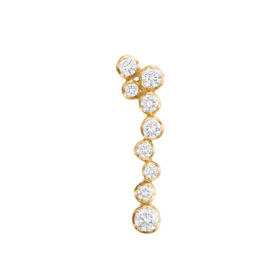 Georg Jensen Signature Diamonds Single Ørering 18 kt. Guld m. Brillanter