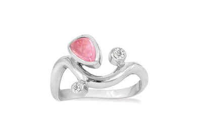 Rabinovich Pink Willow Ring Sølv Pink Topas & Zirkon