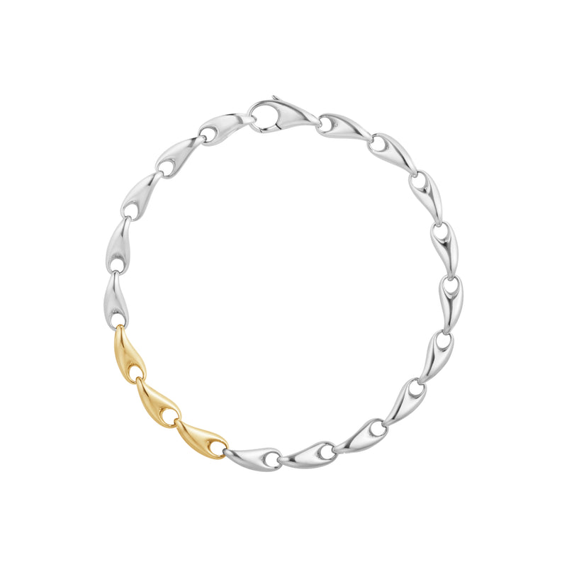 Georg Jensen Reflect Small Link Armbånd Sølv/18 kt. Guld